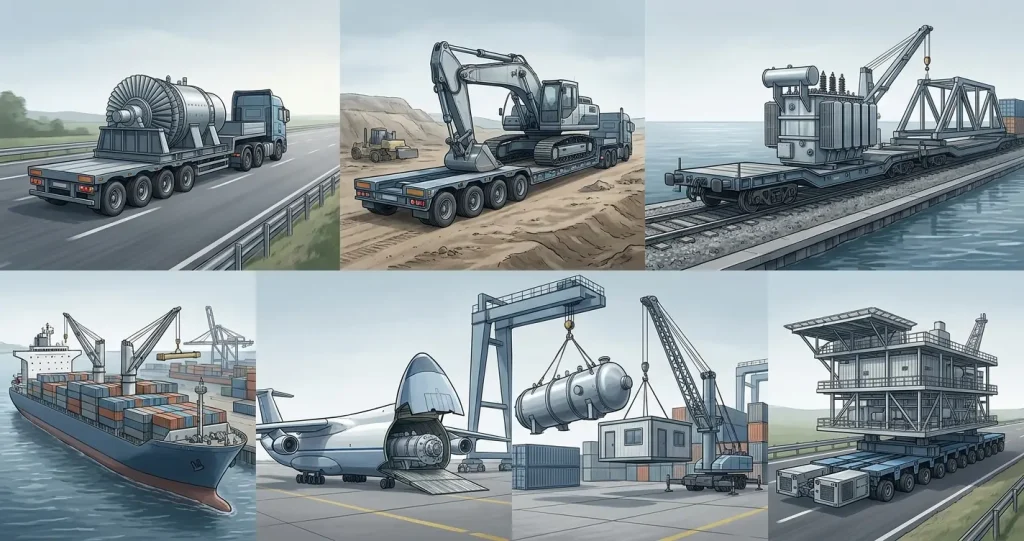 7 Methods for Transporting Heavy and Oversized Cargo | Practical Guide 1 محموله سنگین